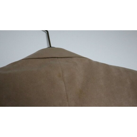 VINTAGE MEN'S BEIGE FAUX SUEDE BLAZER JACKET SPORT COAT - KINGSRIDGE - SIZE 42 - Picture 6 of 6